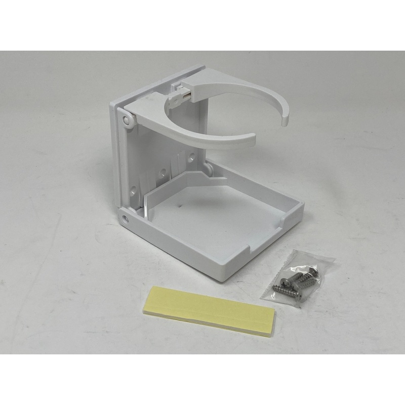 Flip Up Adjustable Cup Holder White