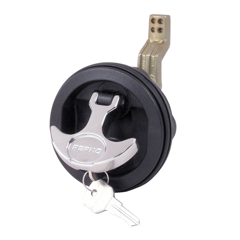 Perko Storage Latch Black Round with Chrome Handle