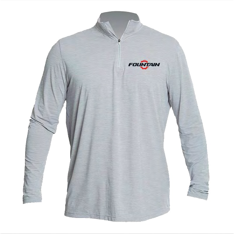 Fountain Mens Quarter Zip UPF Dri Fit Long Sleeve