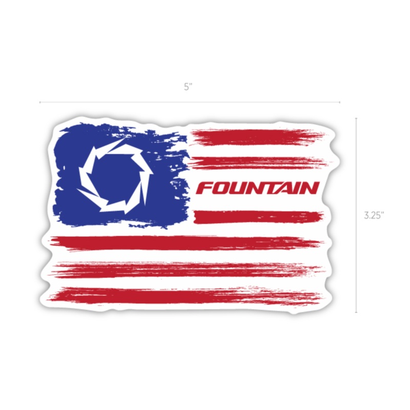 Fountain Flag Sticker