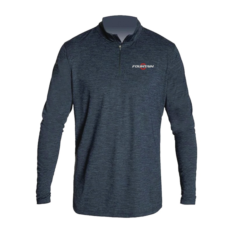 Fountain Powerboats UPF Dri Fit Quarter Zip Midnight Heather