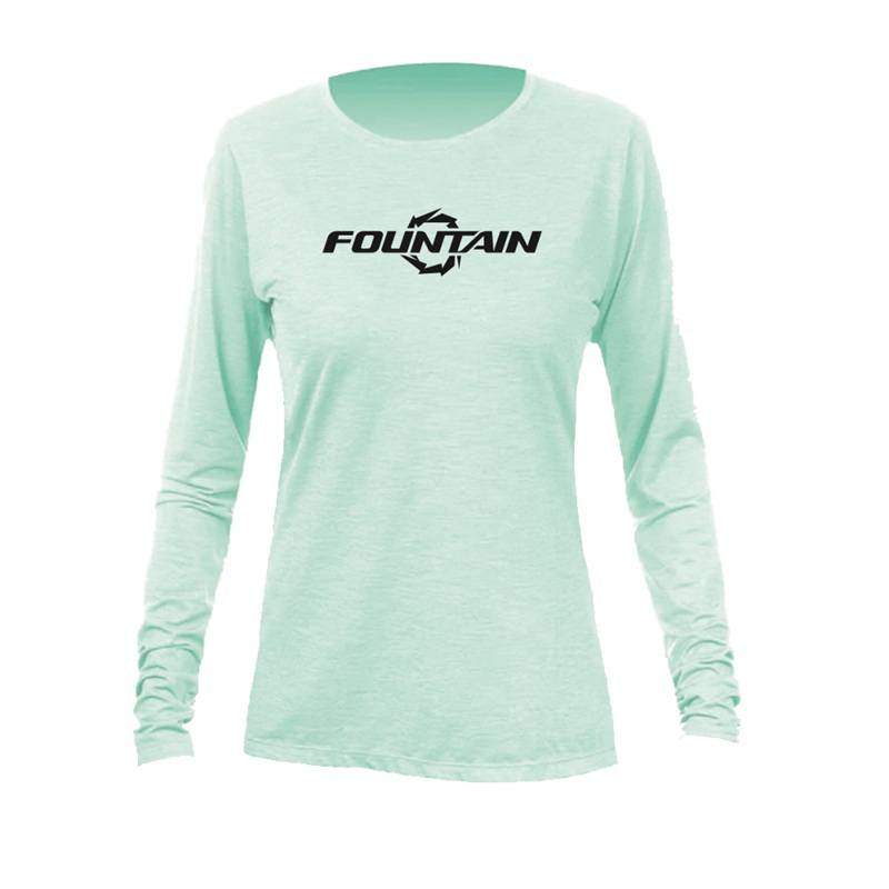 Fountain Powerboats Womens Breeze Dri Fit Long Sleeve Sea Foam