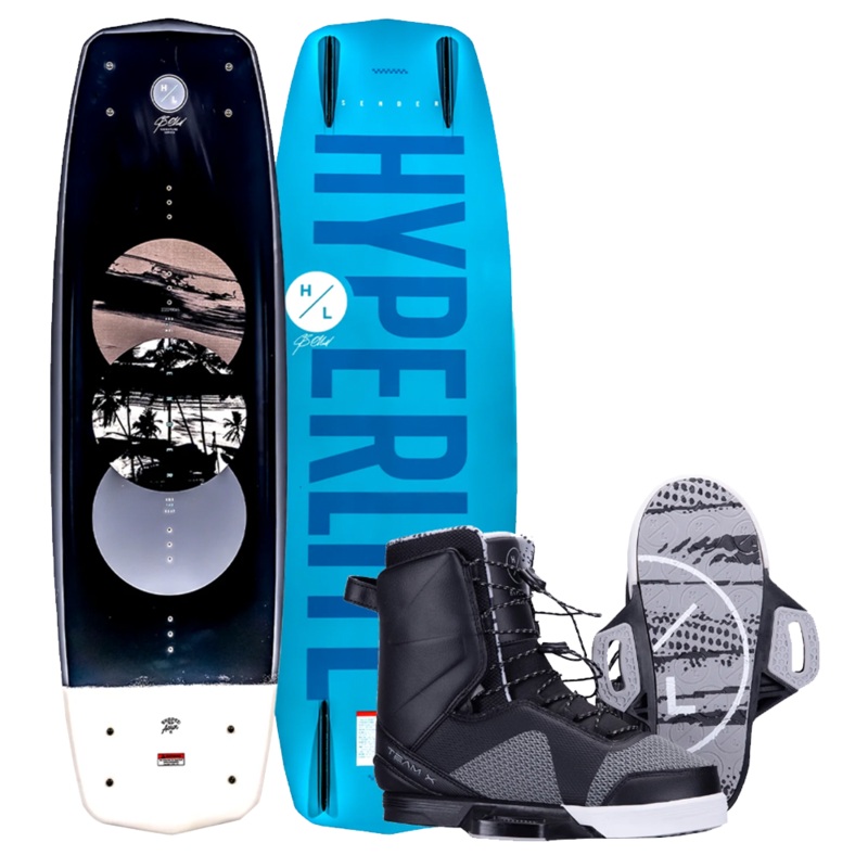 2025 Hyperlite Sender Wakeboard With Hyperlite Team X Bindings